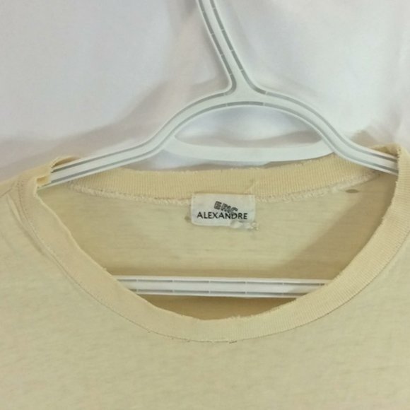 Medium Eric Alexandre  Faded White Graphic T-Shirt Distressed - Picture 2 of 7